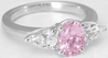 Past Present Future 2.03 ctw Pink Sapphire and White Sapphire Ring in 14k white gold