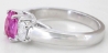 Pink Sapphire Oval Diamond Three Stone Ring