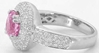 Pave Diamond Pink Sapphire Ring 14k