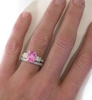 Pink Sapphire Ring and Wedding Band