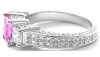 Princess Pink Sapphire Diamond Ring