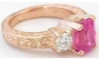 Rose Gold Pink Sapphire Rings