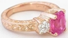 Rose Gold Pink Sapphire Rings