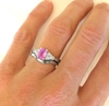 Pink Sapphire Wedding Ring and Band
