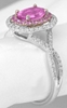 Pink Sapphire Rings in White Gold