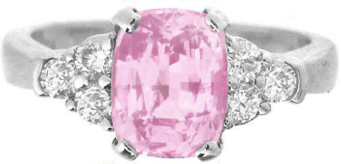 Baby Pink Sapphire Diamond Ring