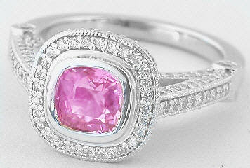 Platinum Pink Sapphire Rings
