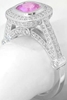 Platinum Bezel Pink Sapphire Diamond Ring