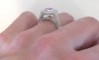 Bezel Pink Sapphire Ring Platinum