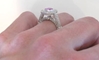 Bezel Pink Sapphire Ring Platinum