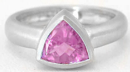 Trillion Pink Sapphire Ring