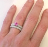 Ornate Pink Sapphire Wedding Set