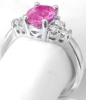 Pink Sapphire and Diamond Engagement Rings