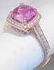Rose Gold Pink Sapphire Engagement Rings