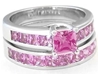 All Pink Sapphire Wedding Ring