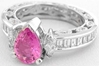 Pear Pink Sapphire Eternity band