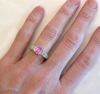 Pink Sapphire Pave Diamond Ring