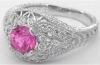 Round Pink Sapphire Vintage Ring