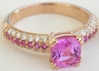 Rose Gold Pink Sapphire Rings