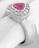 Bezel Heart Pink Ring