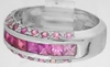 Princess Round Pink Sapphire Ring
