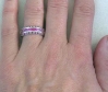 Natural Pink Sapphire Anniversary Band Ring in 14k white gold