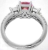 Pink Sapphire Diamond Engagement Ring in Platinum Undergallery Detail