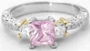 Platinum Pink Sapphire Engagement Ring