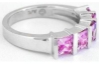 Pink Sapphire Princess Ring
