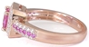 Princess Pink Sapphire Ring Rose Gold