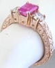 Pink Sapphire Ring Rose Gold