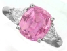 Trillion Diamond Pink Sapphire Rings