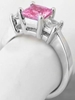 3 stone Pink Sapphire Ring