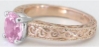 Princess Pink Sapphire Ring Rose Gold