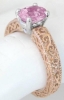 Pink Sapphire Diamond Engagement Ring Rose Gold