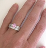 Pink Sapphire Ring and Matching Band