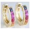 Natural rainbow sapphire ring in 14k yellow gold