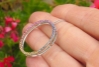 Real Rainbow Sapphire Open Circle Pendant Necklace in 14k white gold for sale