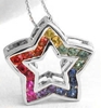 Rainbow Sapphire Star Necklaces
