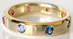 Burnished Rainbow Sapphire Ring
