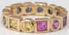Rainbow Sapphire Eternity Bands