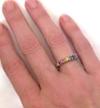 Princess Cut Rainbow Sapphire Rings in white gold
