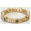 Rainbow Sapphire Eternity Ring with Diamonds