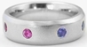 Rainbow Sapphire Wedding Ring