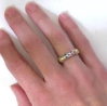 Rainbow Sapphire Rings in 14k white gold