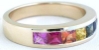 Rainbow Sapphire Rings Princess