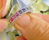 Natural Ceylon Rainbow Sapphire Ring- 14k white gold for sale