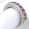 Ornate Rainbow Sapphire Rings