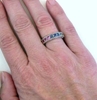 Rainbow Sapphire Rings in White Gold