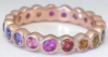 Rainbow Bezel Set Eternity Band